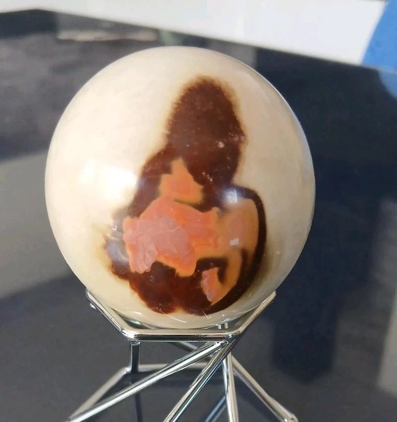 Sphère jaspe imprimé très belle qualité 5 cm / 180 g Madagascar sans support